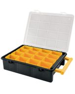 Maletin organizador plastico 16 compartimentos extraibles 242x188x60 mm.