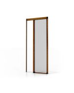 Persiana mosquitera enrrollable puerta luxe - aluminio - roble  140 x 230