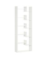 Estante para libros melamina de madera, mdf color blanco 61x21.6x162.6 cm