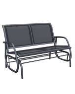 Banco balancín metal, texteline 120x70x85 cm outsunny
