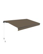 Toldo manual retráctil 3x2 topo – lona poliéster uv - aluminio antracita