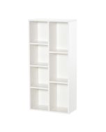 Estantería para libros melamina de madera color blanco 50x24x106 cm homcom