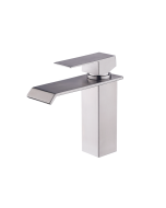 Grifo lavabo monomando modo cascada acero inox. | havasu silver | lardecor
