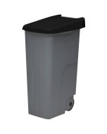 Contenedor de basura denox  65, 85 y 110 | 110 l - tapa cerrada - negro
