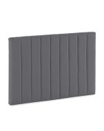 Cabecero eris tapizado 90x60 cm gris oscuro