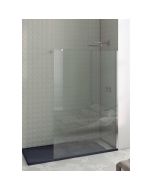 Mampara fija 110cm. Vidrio 8mm. Antical perfil cromo brillo
