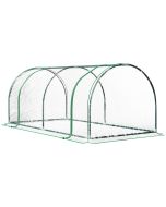 Invernadero caseta acero, PVC transparente 200x100x80 cm outsunny