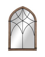 Espejo de pared mdf, vidrio color marrón 93x60x2.5 cm homcom