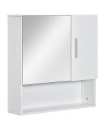 Armario con espejo mdf, vidrio color blanco 54x15.2x55.3 cm kleankin