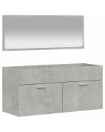 vidaXL armario de baño con espejo madera de ingeniería gris hormigón
