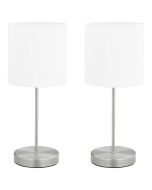 vidaXL lámparas de mesa táctiles 2 unidades blanco e14