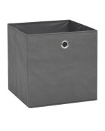 vidaXL cajas de almacenaje 4 unidades textil no tejido 32x32x32cm gris