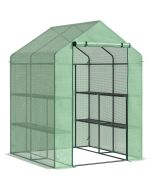 Invernadero de jardín acero, pe color verde 143x138x190 cm outsunny