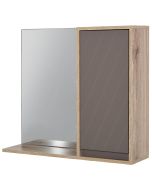 Armario de baño con espejo mdf, melamina de madera color madera