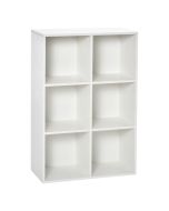 Estantería para libros melamina de madera blanco 65.5x30x97.5 cm