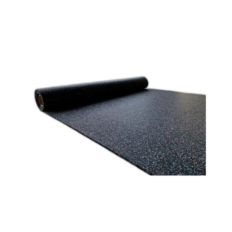 Suelo para Gimnasio SPORT NEGRO EPDM - Rollo, 4MM C/NEGRO 1.25 ALTO X15MT