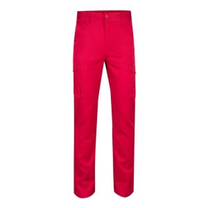 Pantalon de trabajo stretch velilla color rojo 64