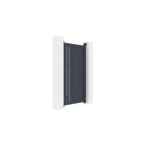 Pack puerta 1m giona a.180cm + 2 postes eifel a.190cm gris