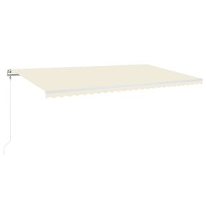 vidaXL toldo automático con LED sensor de viento crema 600x350 cm