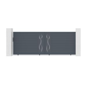 Pack puerta corredera 4m life 400c140 + 2 postes a.166cm