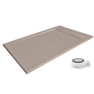 Plato de ducha ambiente moka - 70x120cm - resina con cargas minerales