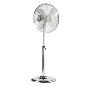 Ventilador de metal con soporte diámetro 40 cm - altura regulable 91-128 cm