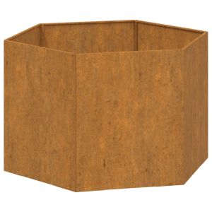 vidaXL jardinera de acero corten oxidado 60x60x45 cm