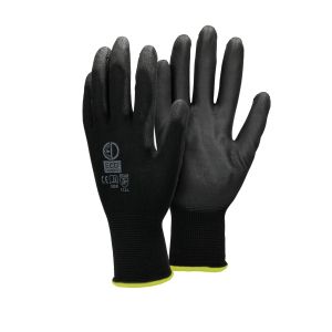 24x guantes pu talla 8-m negro