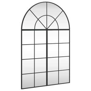 vidaXL espejo de pared arco de hierro negro 80x120 cm