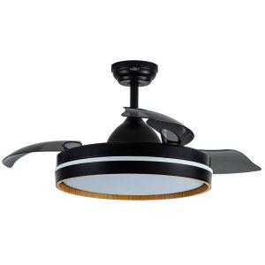 Ventilador de techo nalon negro cct regulable 48cm