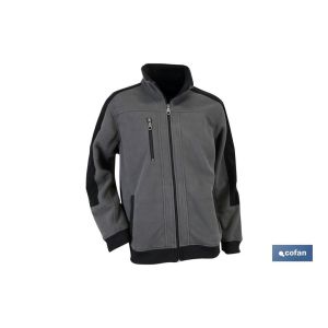 Chaqueta polar modelo walker 370 g/m gris-negro talla m