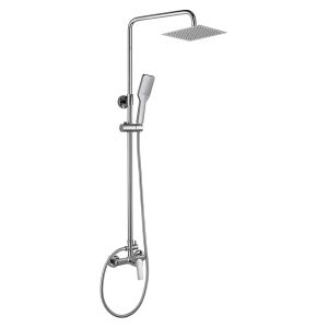 Kibath coluna de chuveiro monocomando square 100-150 cm seis acabamento