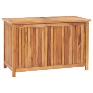 vidaXL caja de almacenaje de jardín madera maciza de teca 90x50x58 cm