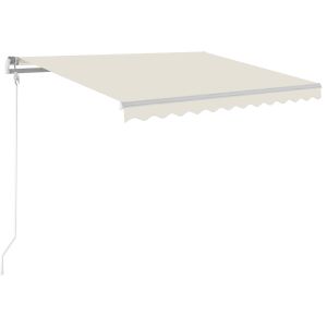 vidaXL toldo automático con LED y sensor de viento crema 350x250 cm