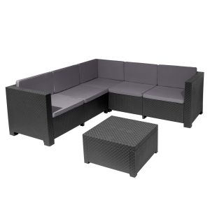 Conjunto muebles de jardín oasis - grafito