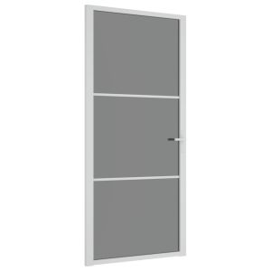 vidaXL puerta interior vidrio egs y aluminio blanco 93x201,5 cm