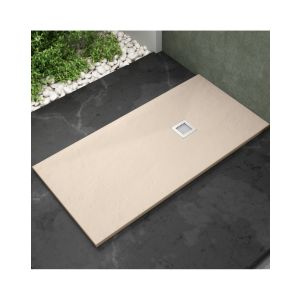 Plato ducha resina extraplano 190 x 75cm textura pizarra suave beige