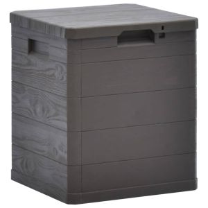 vidaXL caja de almacenamiento de jardín 90 l marrón