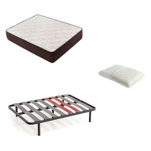 Pack colchon + almohada viscoelastica + somier 150 x 200 descansin