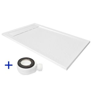 Plato de ducha de resina 150x80 premium ambiente blanco ral 9003  80x150