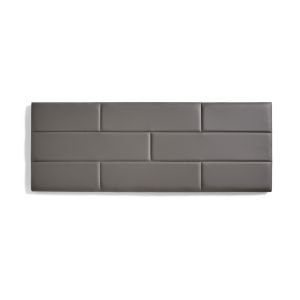 Cabecero de cama 110 muro ladrillos de polipiel 112x57x5cm gris