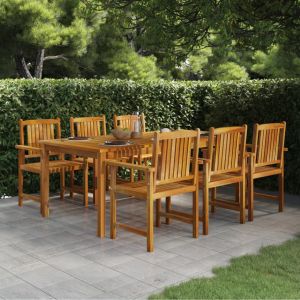 Mesa de jardín de madera maciza de acacia 200x100x74 cm es6279