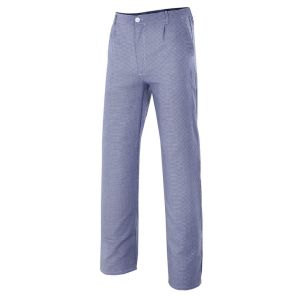 Velilla pantalon cocina 48 pata de gallo azul blanco