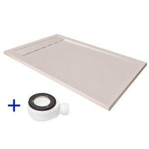 Plato de ducha de resina 200x90 premium ambiente crema ral 9001  90x200