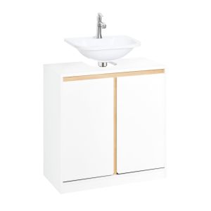 Armario para debajo del lavabo 2 puertas bzr78-w sobuy