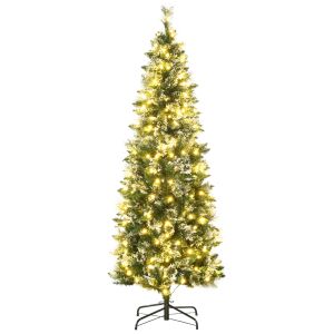 Árbol de navidad plástico, acero color verde 68x68x180 cm Homcom