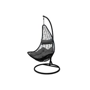 Silla coLGante mecedora once. Muebles de jardin o terraza negro