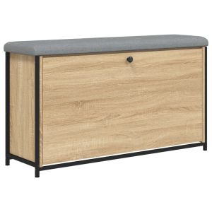 vidaXL banco zapatero con cajón abatible roble sonoma 102x32x56 cm