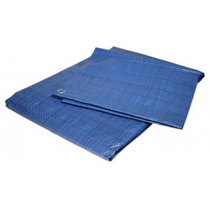 Lona de plástico - 5x8 m - azul - 80g/m² - lona protectora de polietileno