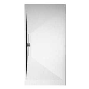 Plato de ducha pizarra edis blanco  70x210 cm rejilla inox